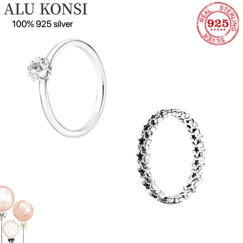 

Женское кольцо из серебра 2021 пробы, с кристаллами