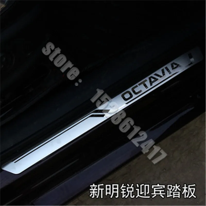 

Car Styling For Skoda Octavia A7 A9 2015 -2019 Original factory Stainless Scuff Plate/Door Sill Guard Kick Pedal Sticker