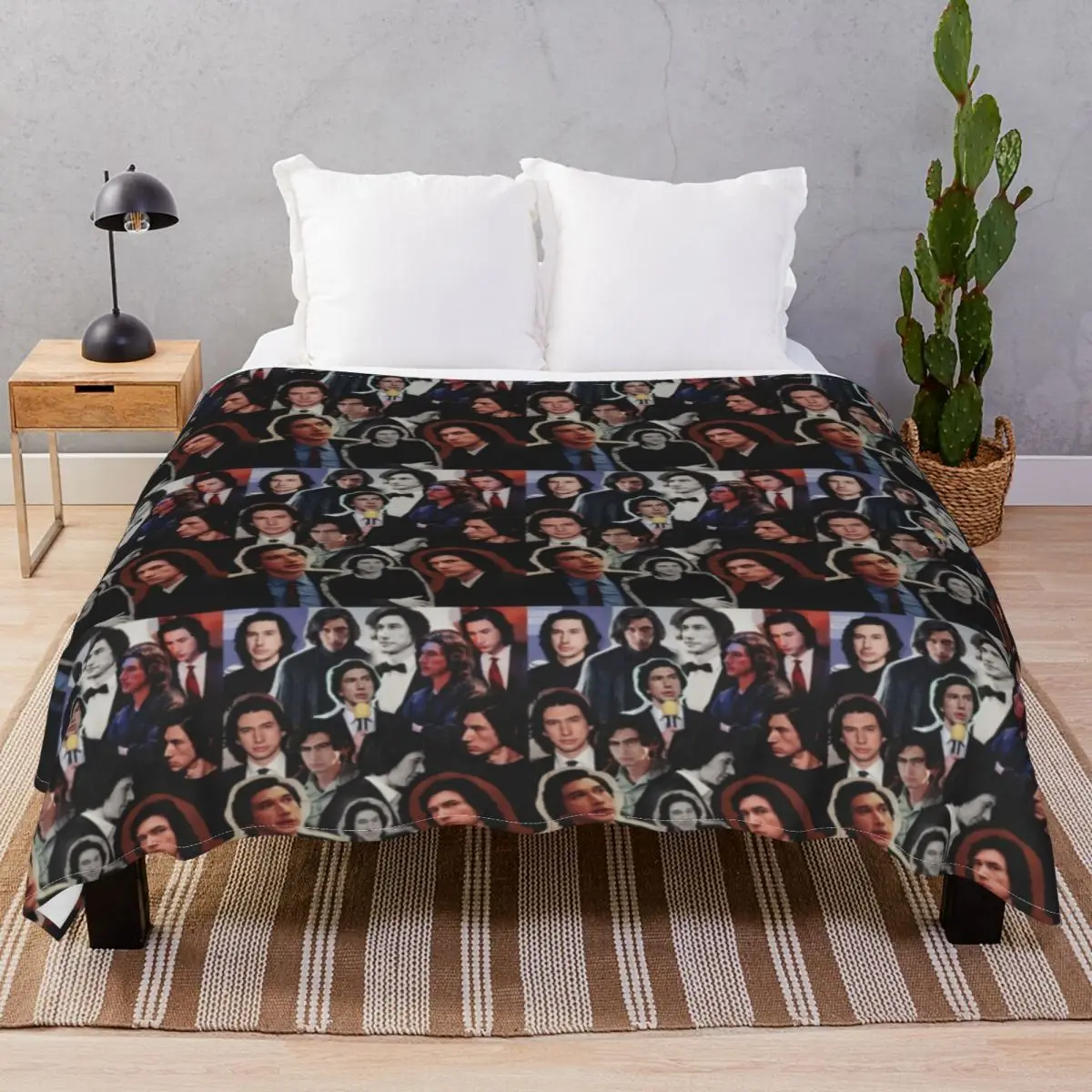 

Adam Driver 2019 Collage Blanket Flannel Decoration Portable Throw Blankets for Bed Sofa Travel Cinema