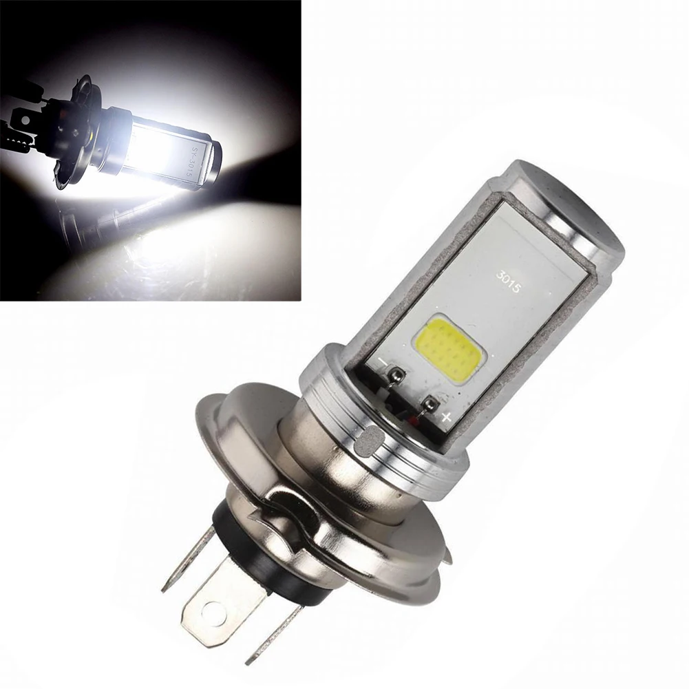 Супер яркая светодиодная лампа HiLo Beam H4 для переднего фонаря мотоцикла. Простая