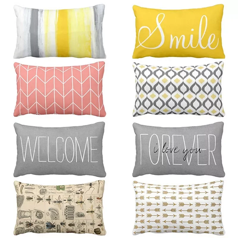 

Case Rectangular Polyester Cushion Covers Home Decorative Cushions Throw Pillows Bedroom Pillowcase