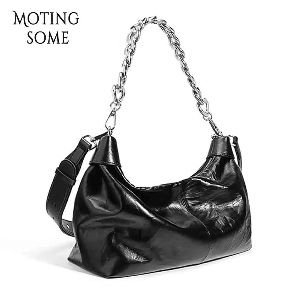 

MS Soft Cowhide Woman Leather Bags Fashion Summer Underarm Shoulder Bag Luxury Lady Large Capacity Commut Pouch Lazy Tote 2023