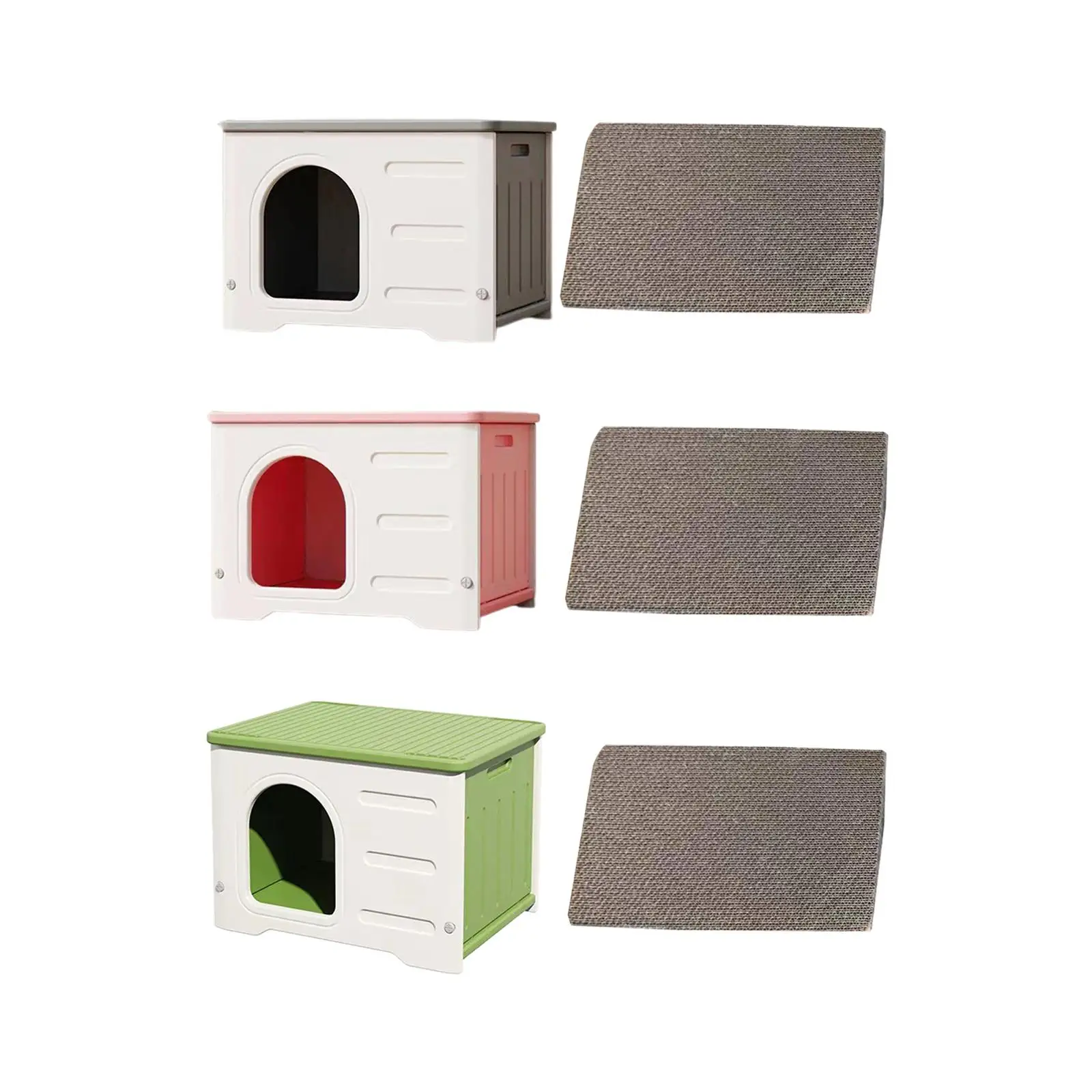

Stray Cats Shelter Weatherproof Bed House for Outdoor Cats Rabbit
