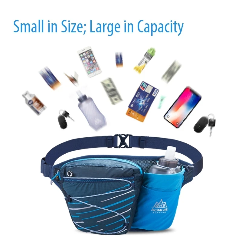 AONIJIE Outdoor Sports Bags Waist Pack Lightweight Running Waist Bag Belt Hydration Fanny Pack For Jogging Fitness Gym Marathon
