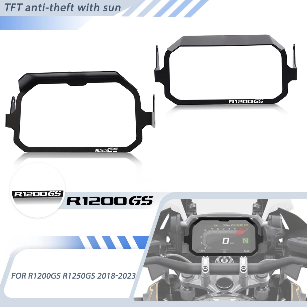 

FOR BMW R1200GS 2017 2018 R1250GS 2018-2022 2023 Motorcycle Accessory TFT anti-theft Guard with sun visor Frame Cover Protector