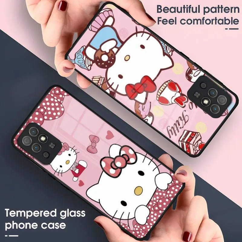 

Hello Kitty Phone Case Glass Cover For Oppo A Reno4 4G 5G 4SE 5F 15 FindX3 Pro X5 K 7 9 S O6 Z O7 7SE 94 95 54 55 57 92S 93S