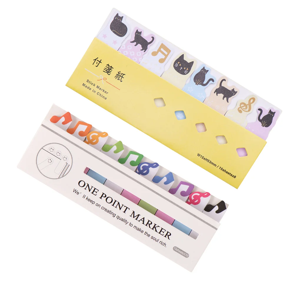

2Pcs Colorful Memo Pad Office Notepaper Planner Note Stickers Student Accessories