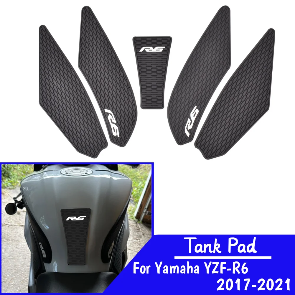 Фото Наклейки-протекторы на бак для Yamaha YZF-R6 2017-2021, YZFR6, YZF R6, защита коленей мотоциклиста, аксессуары №1