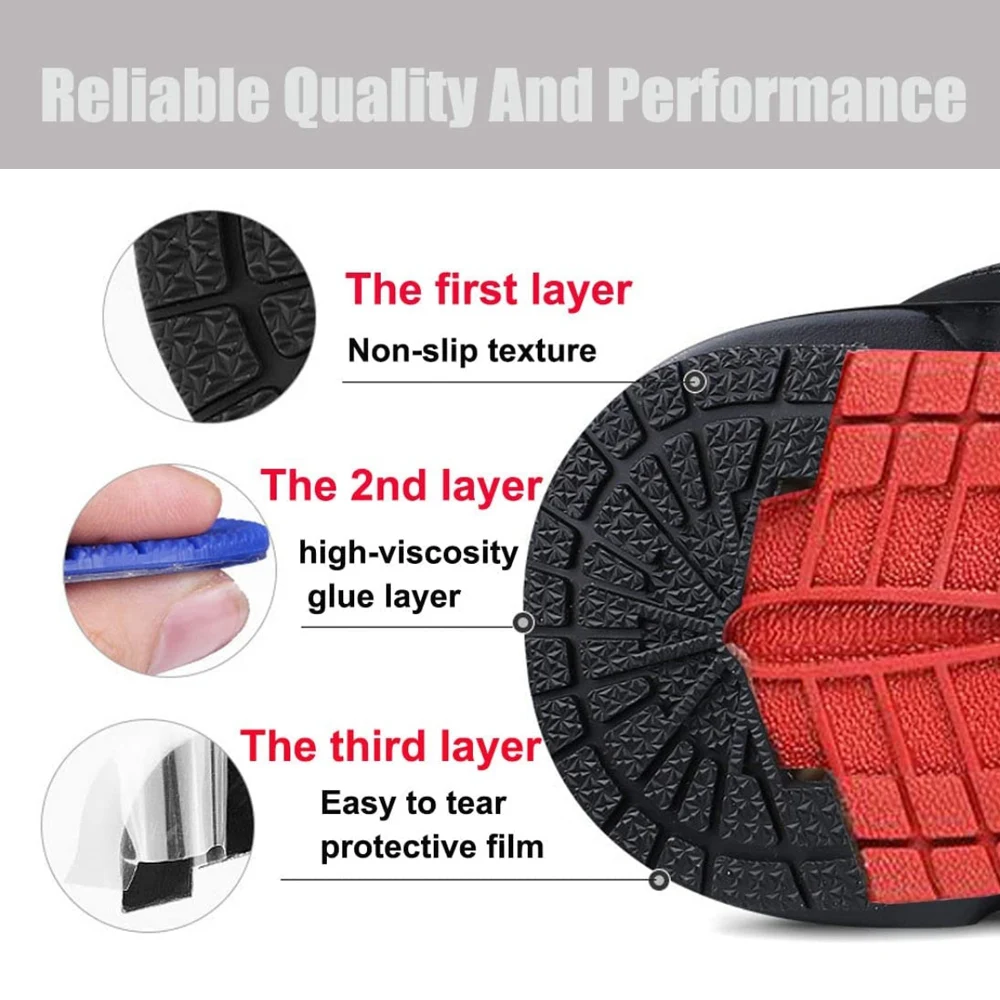 Rubber Sole Protector Sticker for Sneaker Heel Non-slip Wear-resistant Outsole Insoles for Shoes Repair Shoe Soles Replacement