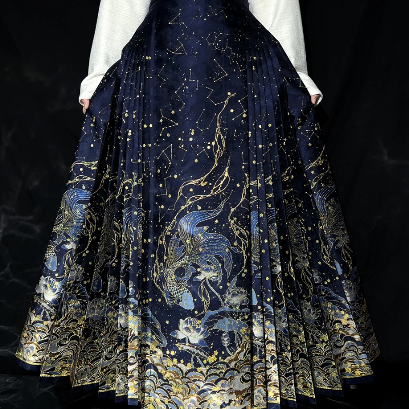 Скидка [Fantasy Star River] Юбка с лицом лошади в китайском новом стиле и