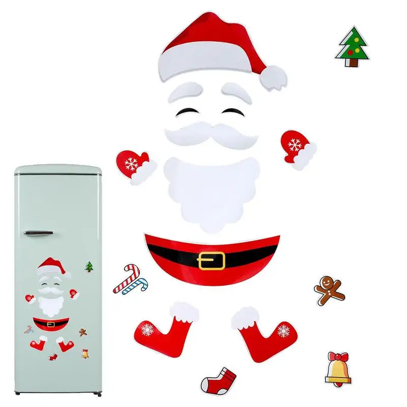 

Santa Fridge Magnets Magnetic Holiday Stickers Santa Clause Magnetic Stickers DIY Accessories For Metal Garage Car Doors
