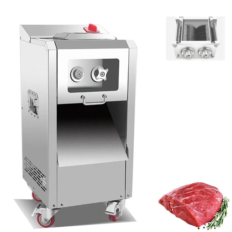 

350kg/h Meat Slicer Kitchen Equipment Stainless Steel Meat Cutter Vegetable cutter Fresh meat shredding slicing diced machine
