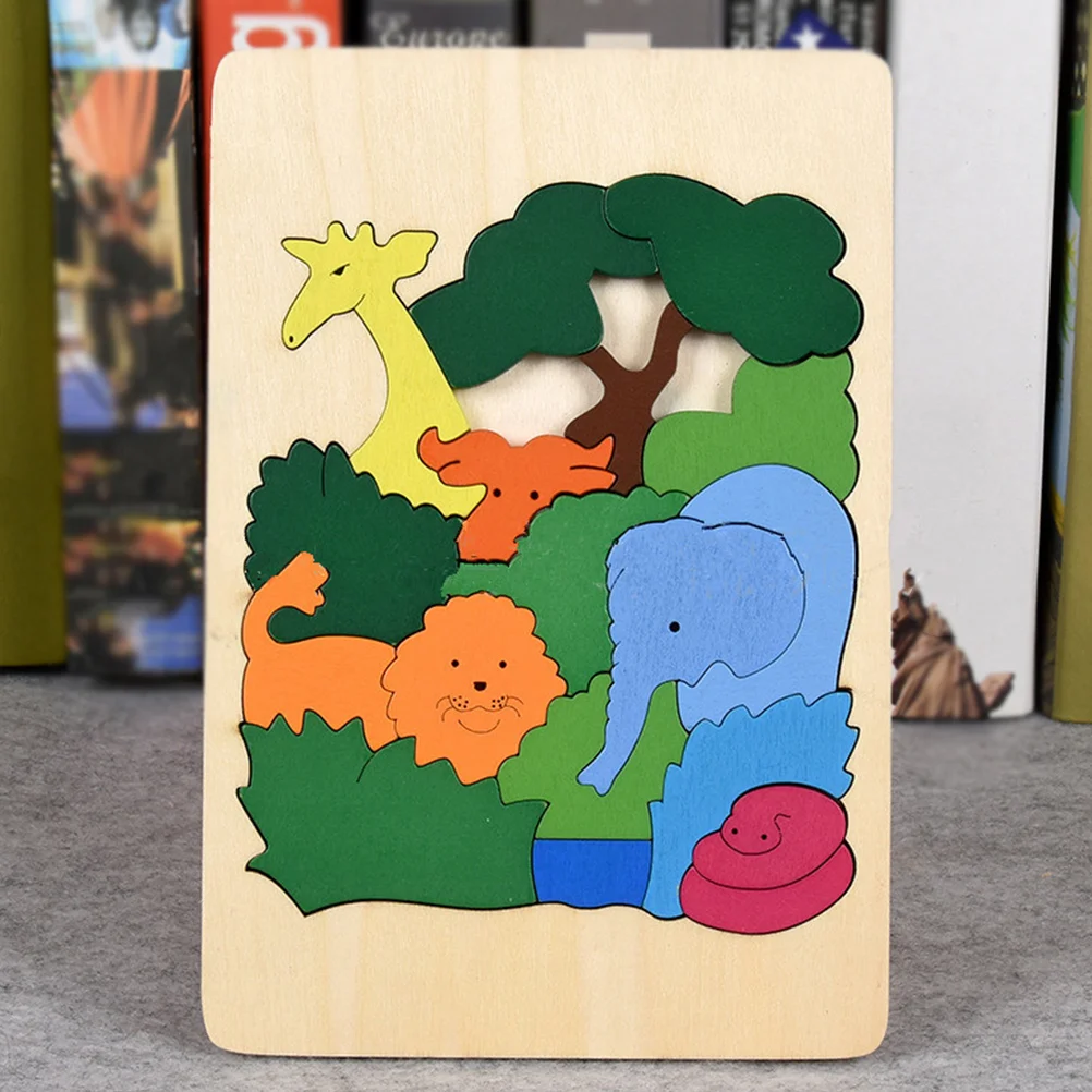 

1 комплект деревянных пазлов, детские деревянные пазлы, Дошкольный Развивающий пазл с животными, игрушечные доски