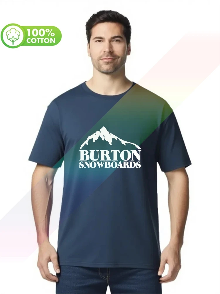 Фото Мужская футболка из 100% хлопка с круглым вырезом и короткими рукавами Burton Snowboards, размеры S-XXXL №4