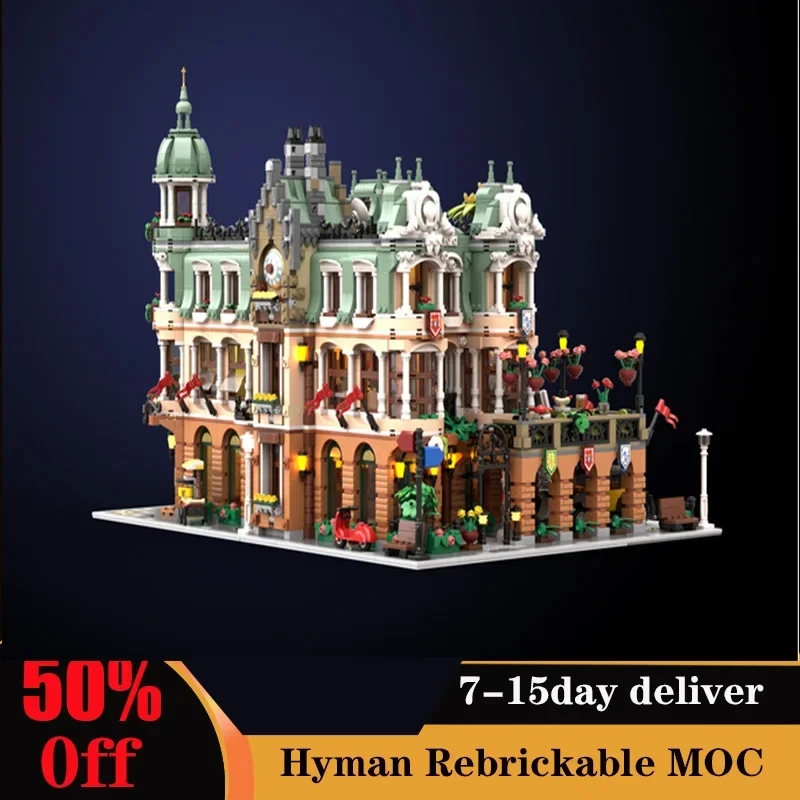 

9718 шт., Детский конструктор MOC Truck Bar Pet Shop