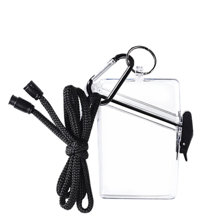 

Waterproof Cigarette Case Badge Clear Safe Card Holder with Lanyard for Cards, Coin and Money Durable Locker Dry Box