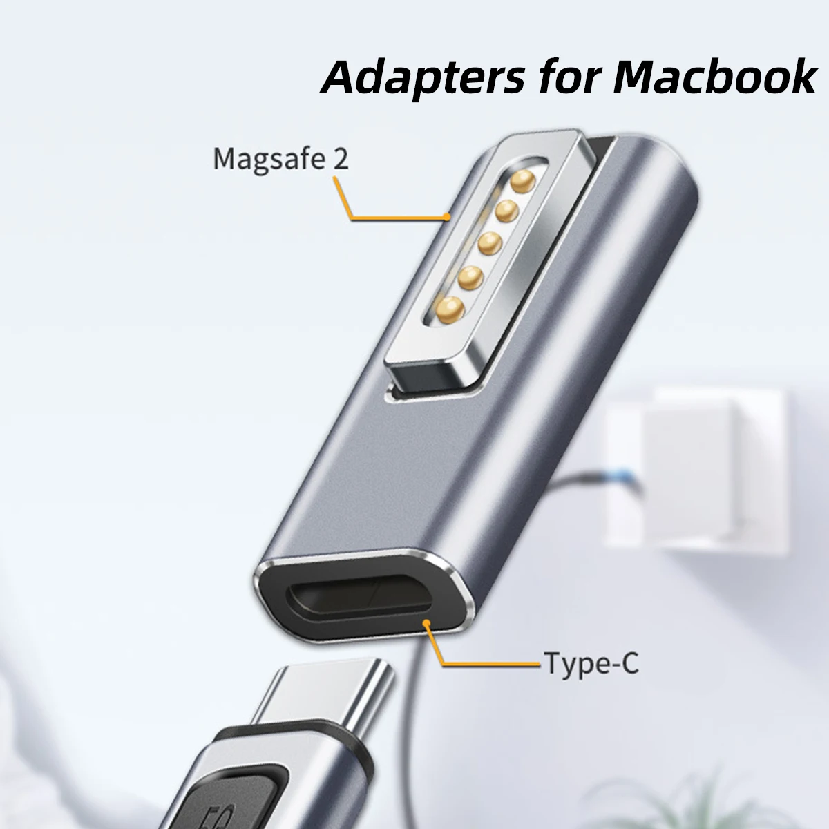 

USB Type C Magnetic Charging Adapter for Macbook Pro AIr 1 2 USB C Adapter for Apple Magsafe Charger Connector Magnet Convertor