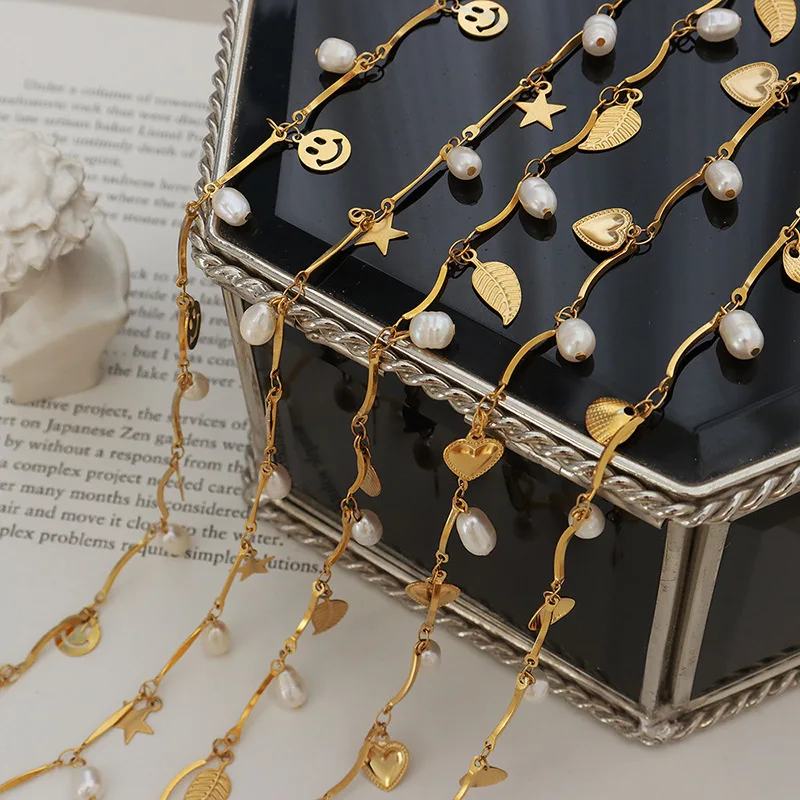 

Gold Necklace Multi Style Stainless Steel Clavicle Chain Gentle Sweet Ladies Necklace Wedding Accessories