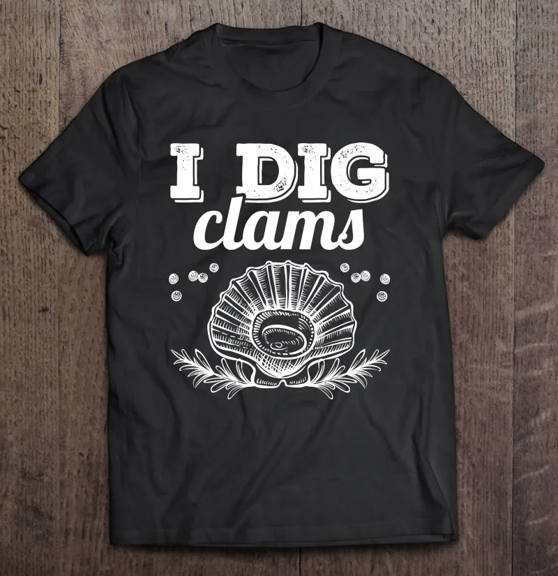 

Мужская футболка I Dig Clam каламбинг, футболка для мужчин, женская футболка аниме, футболки с коротким рукавом, графические футболки, мужская ф...