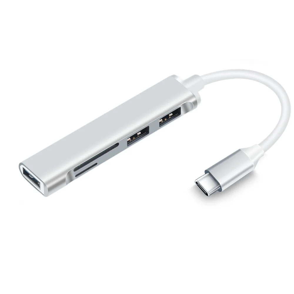 2-в-1 кардридер с 3 портами USB 0 type-C |