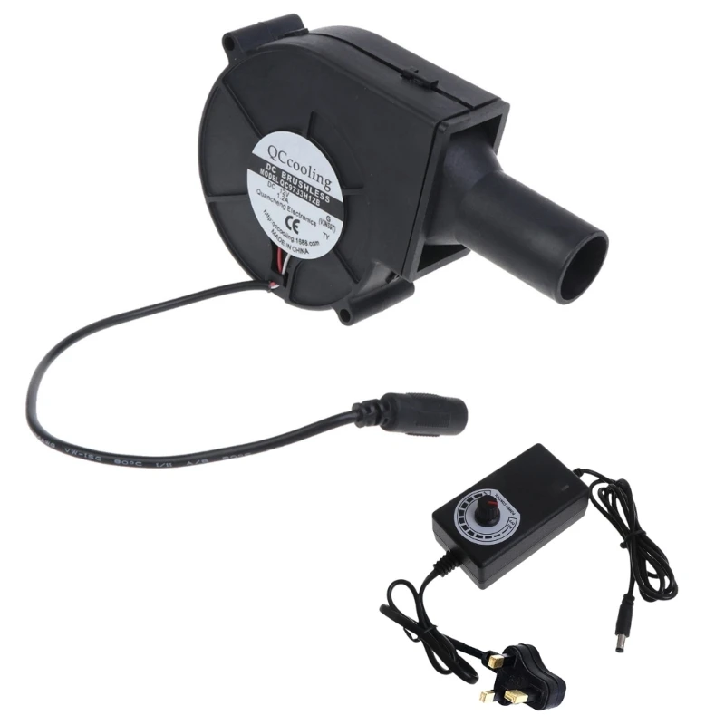 

Portable 12V Power BBQ Blower Wood Stove Speed-regulating Outdoor Mobile Portable Violent Speed Controllers BBQ Fan