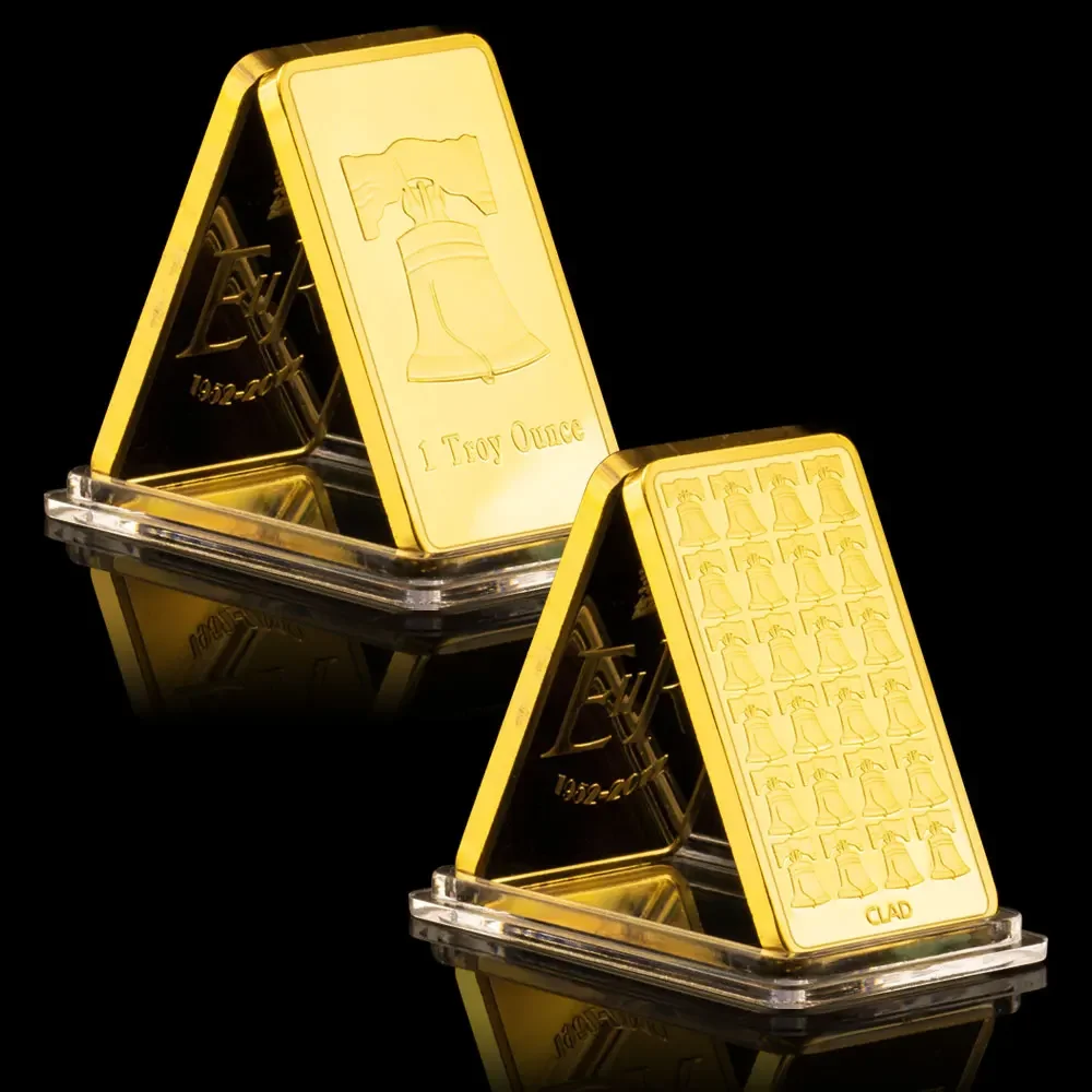 Реплика сувенирной монеты Troy Ounce Basso-relievo американский колокольчик Свободы