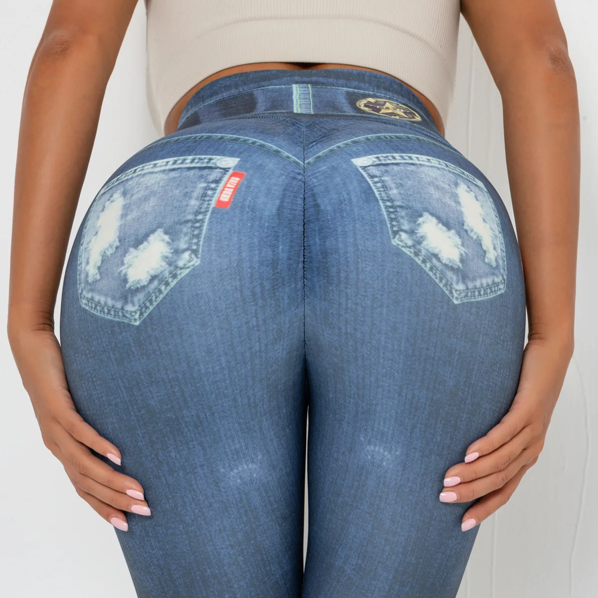 Seamless Yoga Pants Women Leggings Fitness Push Up High Waist Workout Gym Sport Scrunch Tights Leggings Imitation Jeans