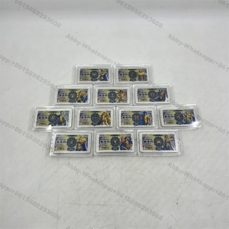 

Saint Seiya Signs of The Zodiac Gold Saint Commemorative Coin Set with Coin Holder Japan Anime Challenge Coin Gift for Boys Men