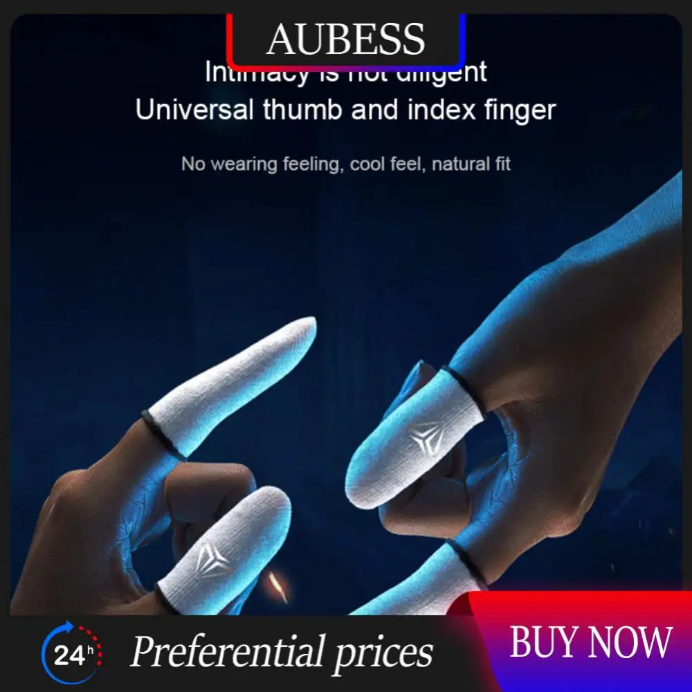 

1pair Non-scratch Sensitive Finger Sleeve For Pubg Mobile Game Thumb Sleeve Gloves Sweat Proof Touch Screen Gaming Finger Gaming