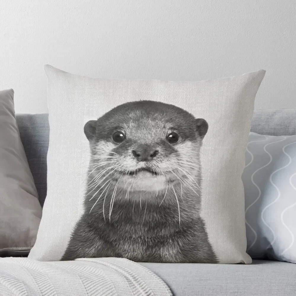 Черно-белая декоративная подушка-выдра Детские наволочки для кровати