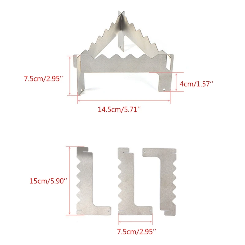 Спиртовая горелка крестообразная подставка из нержавеющей стали прочная