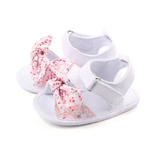 Fashion Summer Prewalkers Soft Sole Baby Girls Bow First Walkers Shoes First walker Toddler Floral S