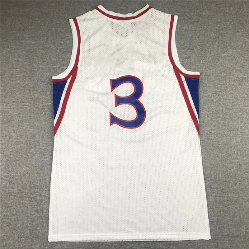 

Изготовленные на заказ баскетбольные майки Iverson № 3 у нас есть ваше любимое имя логотип шаблон сетка вышивка прыжок