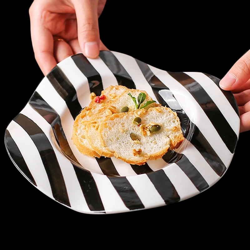 

Creative Dinner Plate Hotel Ins Dessert Food Plates Ceramic Porcelain Tableware Spaghetti Dish Decoration Western Food Dishes