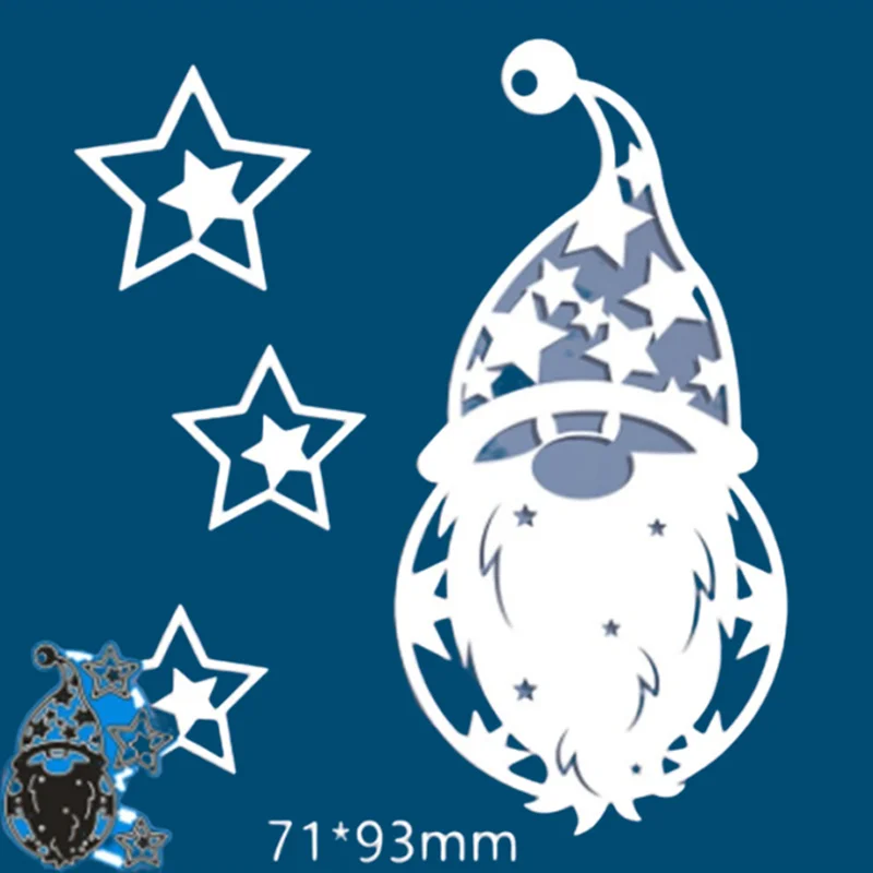 

Santa Claus Etching Metal Cutting Dies DIY Scrapbooking Die Cutout Wedding Party Craft Embossing Decoration Stencils Reusable