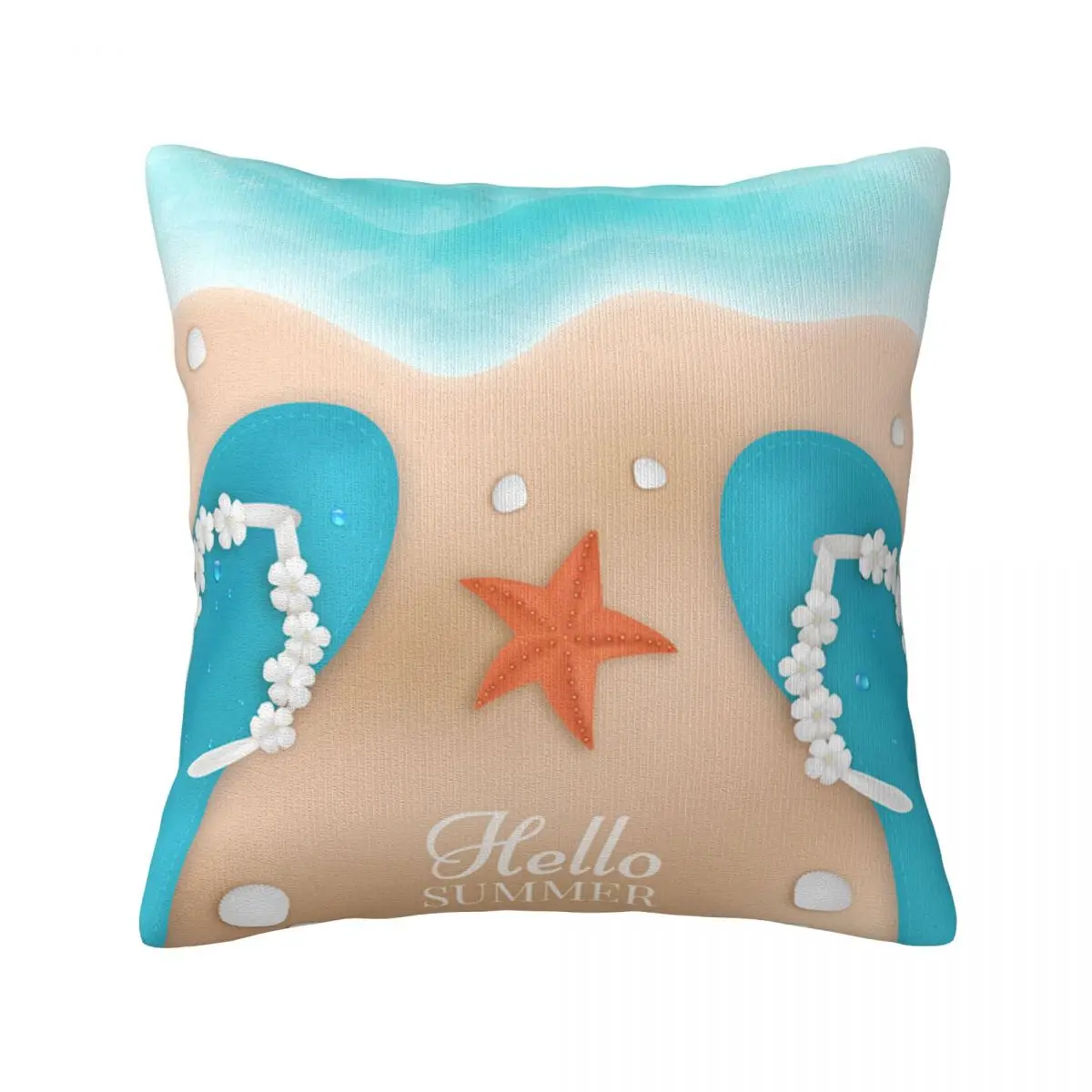 

The Summer On The Beach Throw Pillow Cover Decorative Pillow Covers Home Pillows Shells Cushion Cover Zippered Pillowcase
