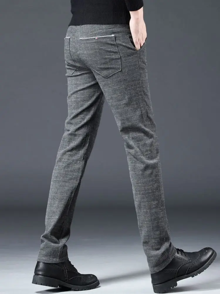 Open-Crotch Pants Men's Casual Pants Men's Autumn New Slim Fit Straight Trousers Invisible Zipper Convenient Harajuku Fashion images - 6