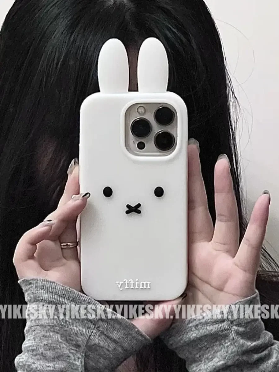 Фото Kawaii Miffy Iphone 11/12/13/14/15/16ProMax чехол для телефона силиконовый милый противоударный простой универсальный мягкий чехол Рождественская игрушка в подарок №1