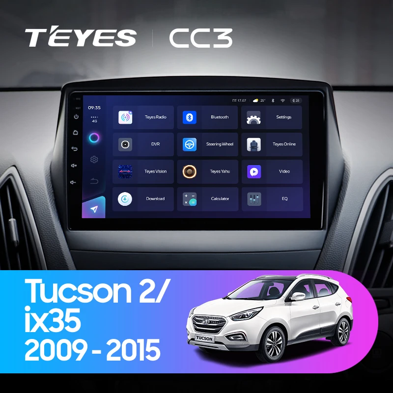 TEYES CC3 Штатная магнитола For Хендай Туксон 2 LM Hyundai Tucson IX35 2009 - 2015 до 8-ЯДЕР 6 + 128ГБ 27EQ DSP