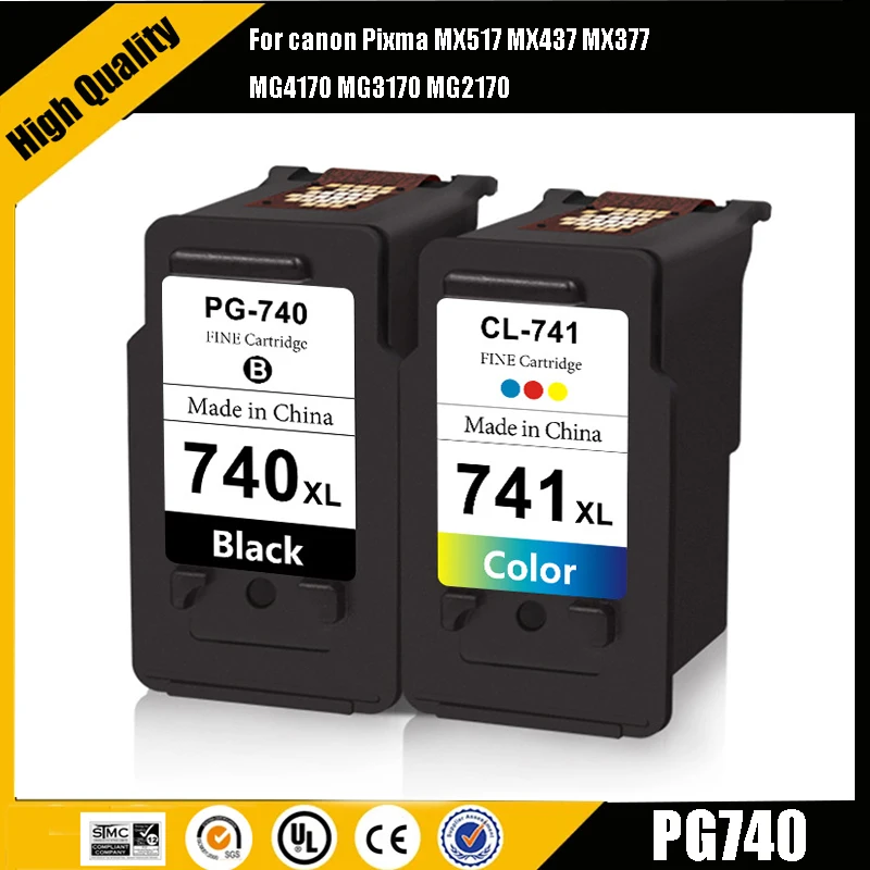 

Einkshop PG-740 CL-741 Ink Cartridges for Canon PG 740 CL 741 PG740 CL741 For canon Pixma MX517 MX437 MX377 MG4170 MG3170 MG2170