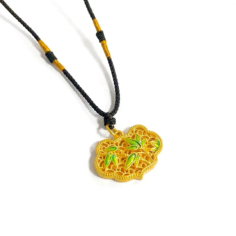 9999 Подвеска из настоящего золота 24 к в этническом стиле для мужчин и женщин