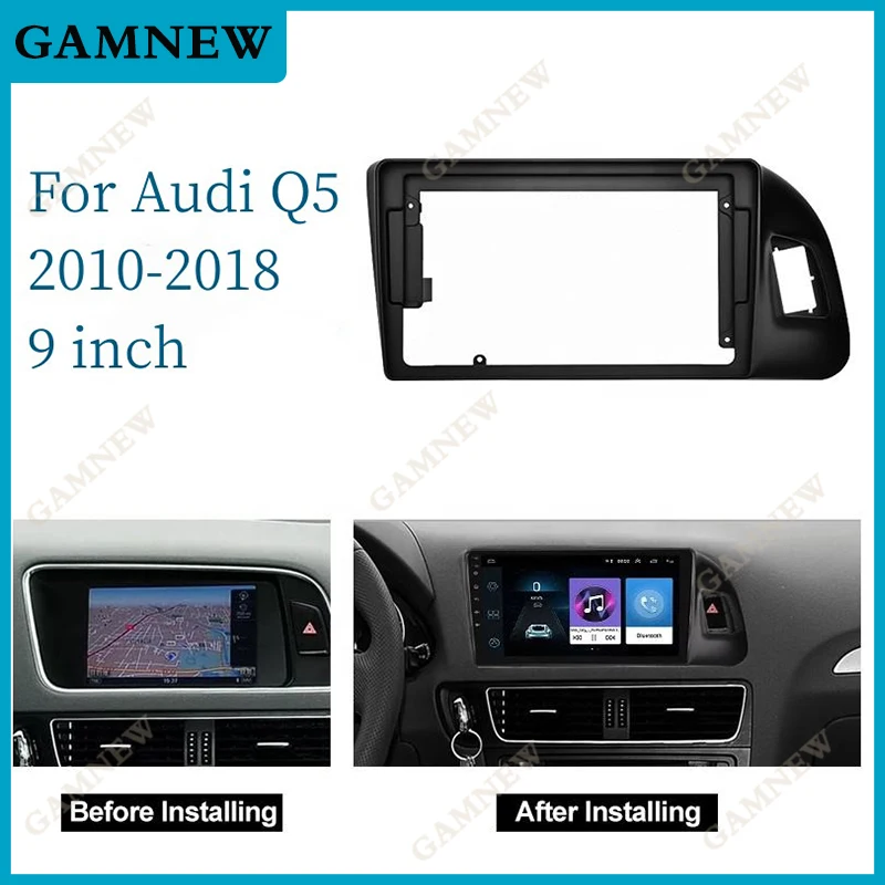 

9 inch Car Android screen Android radio DVD player frame wire center control panel bracket For AUDI Q5 LHD 2010-2018