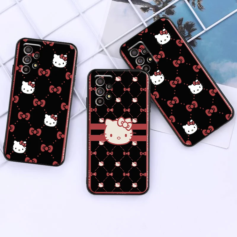 

Hello Kitty For Samsung M11 M12 Phone Case Coque Funda Liquid Silicon Carcasa