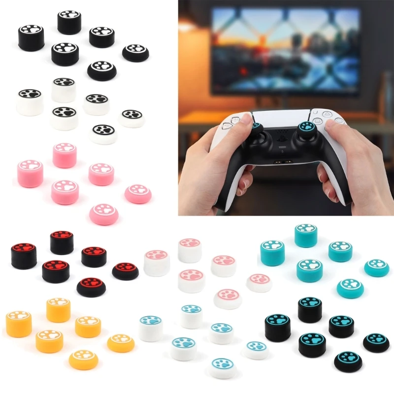 

for ps5 / PS4 / NS Pro Analog Stick Cover 6pcs Controller Cute Cat-Claw Thumb Grips-Caps Kawaii-Button Cover DropShipping