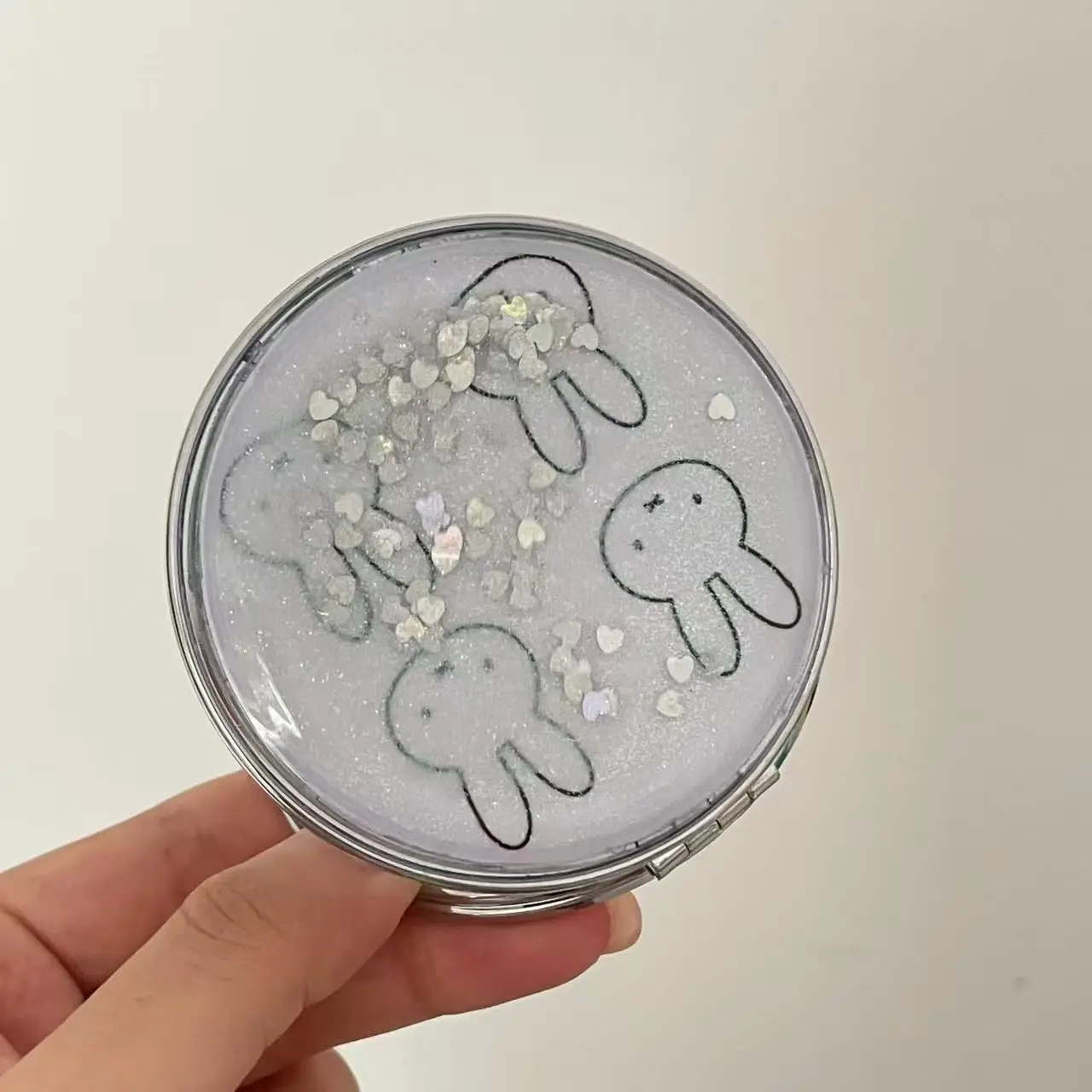 Фото Портативное мини-зеркало Miffy Quicksand с двойным покрытием, складное, ручное, для макияжа, новинка №4