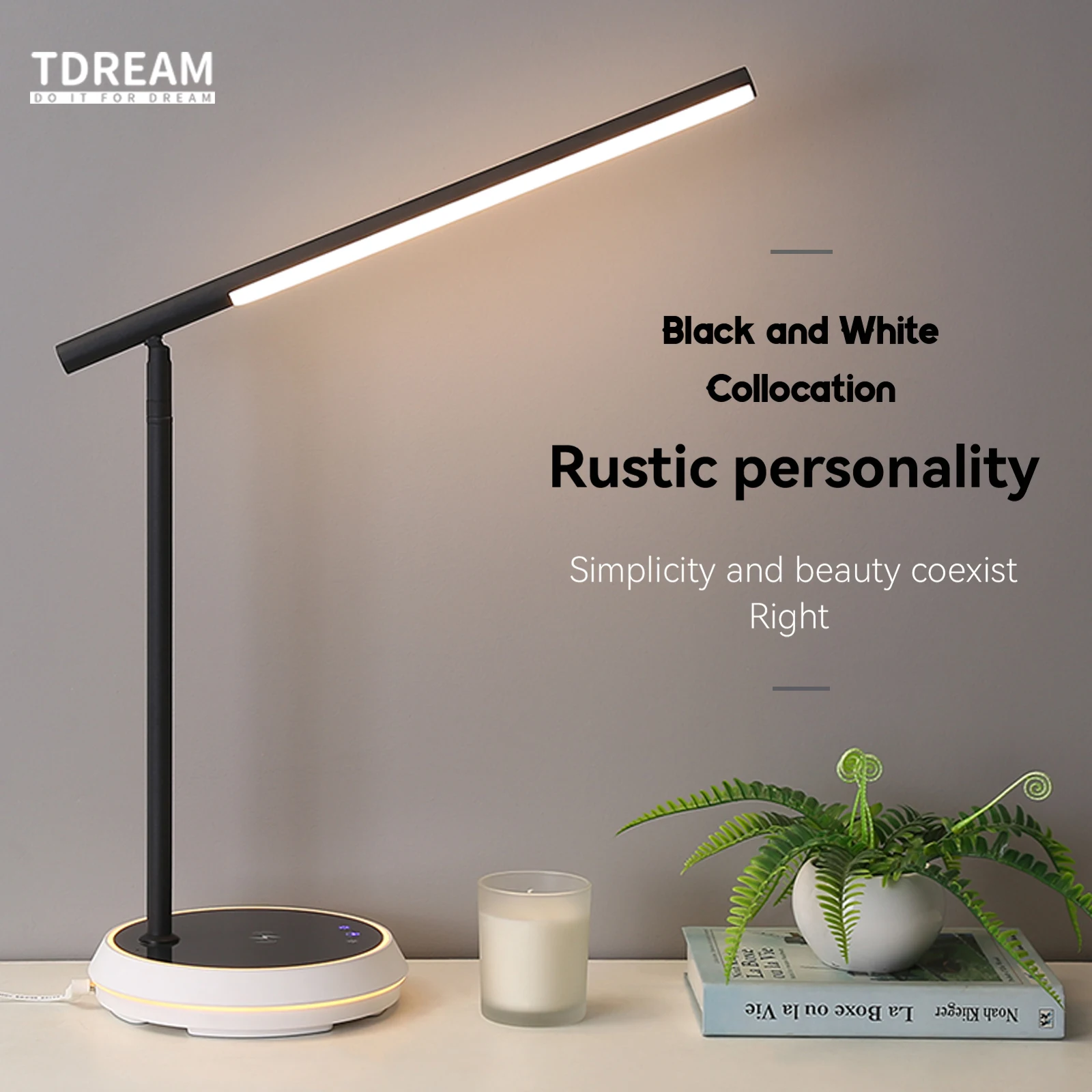 

Modern Table Lamp Multifunctional Wireless Charging Smart Bluetooth Speaker Dimming Flexible LED Desk Light for Study Working