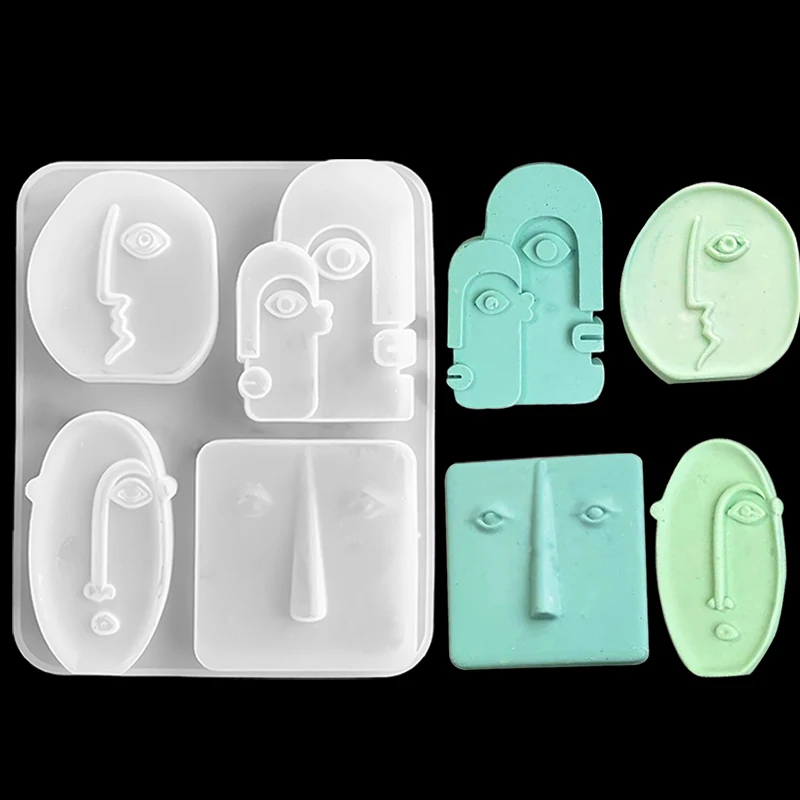 

Nordic Design Face Silicone Candle Mold Abstract Face Aromatherapy Candle Soap Plaster Ornament Making Portrait Sculpture Mould