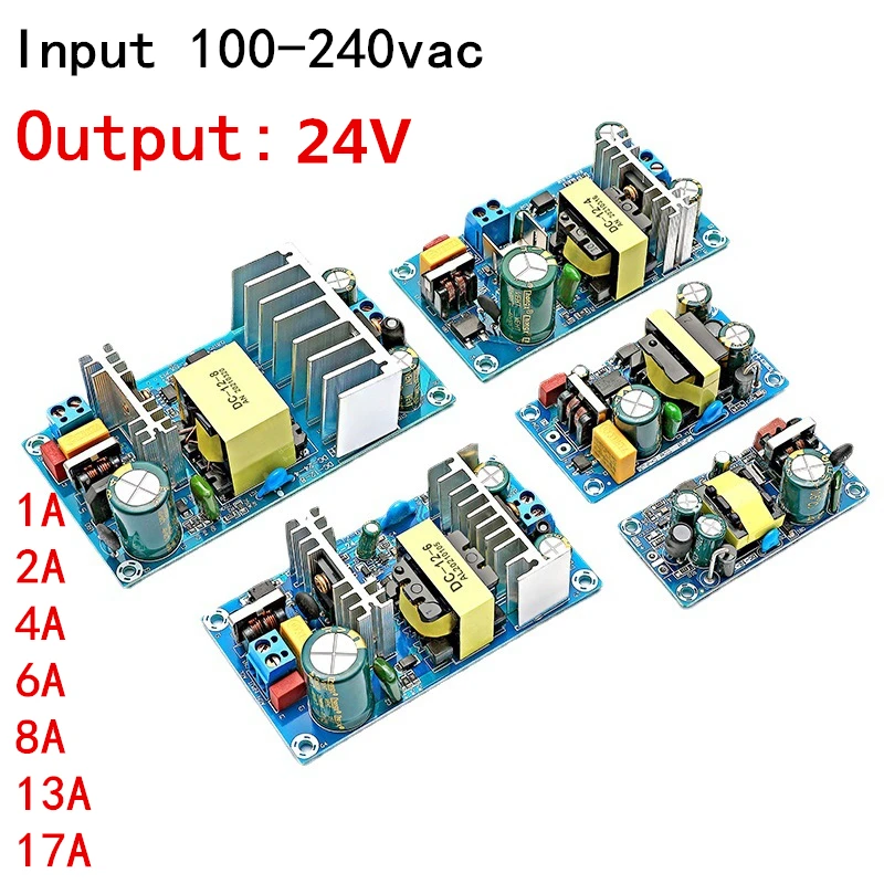 

AC100-240V Switching Power Supply Module AC-DC 24V 1A 2A 4A 3A 6A 9A 12.5A Industrial Bare Board