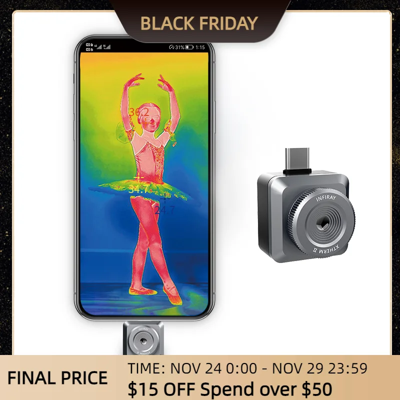 

Thermal imager used in industry Portable Smart Mini Thermal Imager Usb Thermal Imaging Android Camera