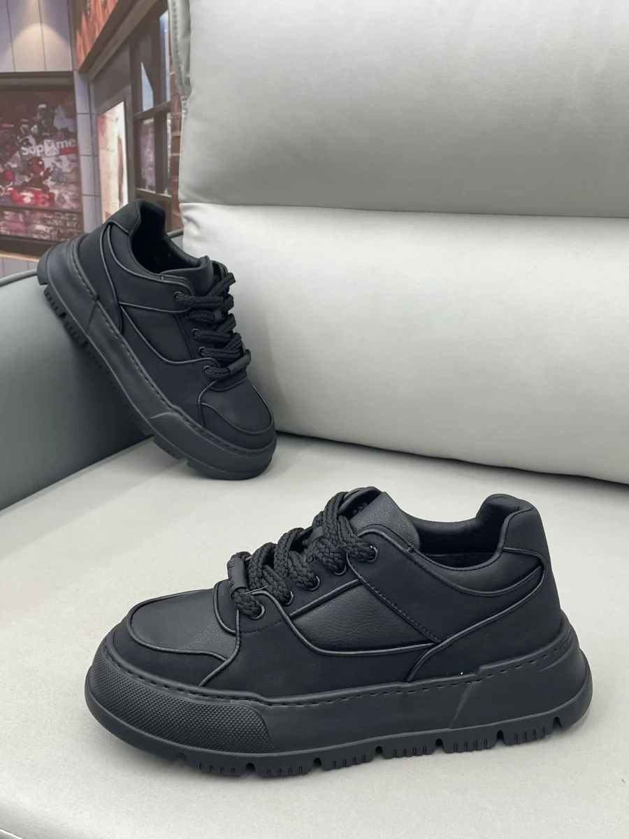 Ozhouzhan/Новая зимняя мужская обувь с низким берцем и кожаной поверхностью на